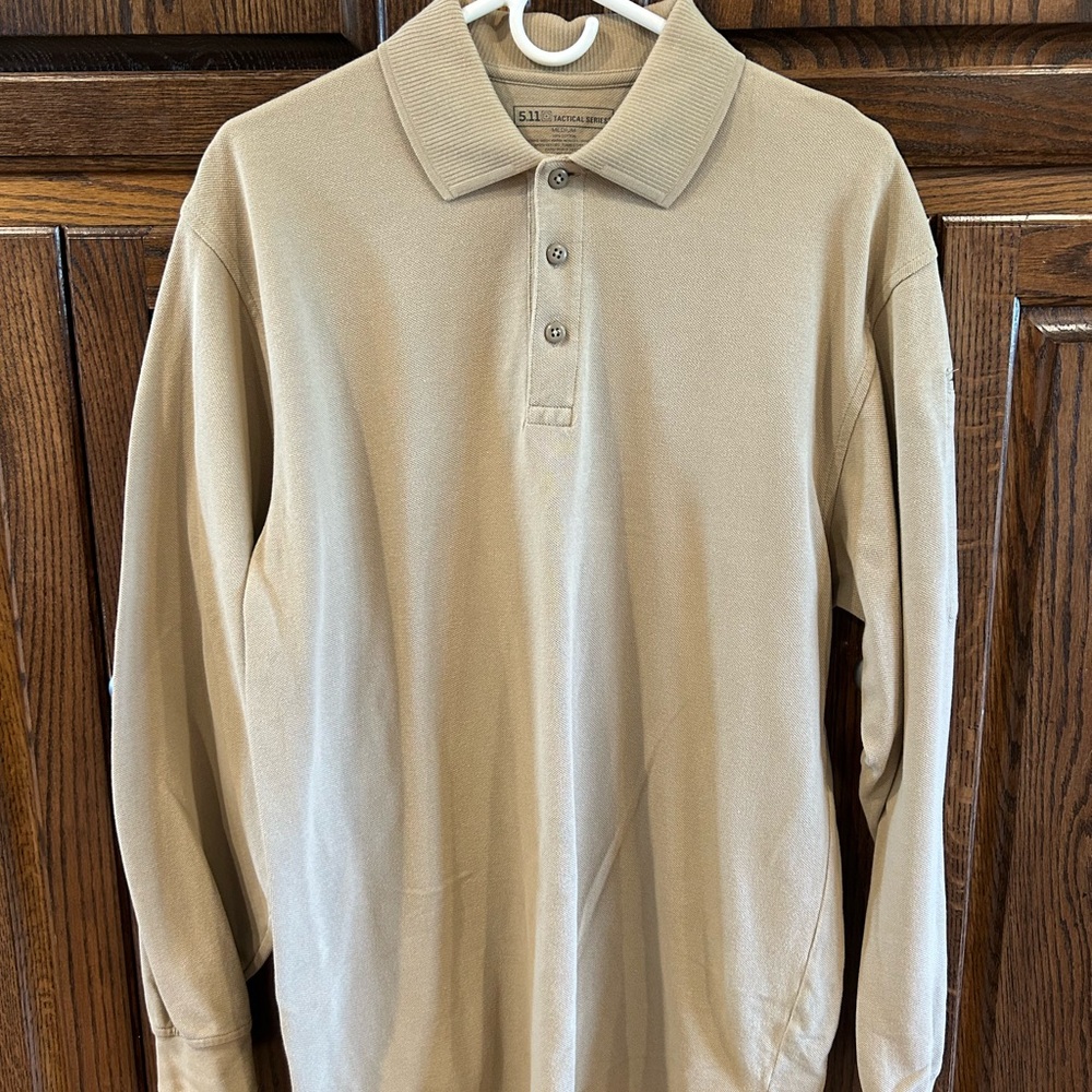5.11 Tactical Men's Beige Polo Shirt